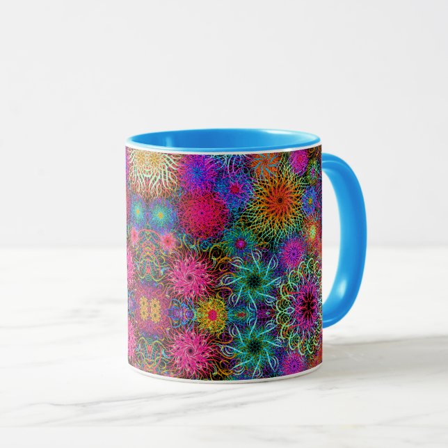 Cute colorful swirl pattern mug (Front Right)