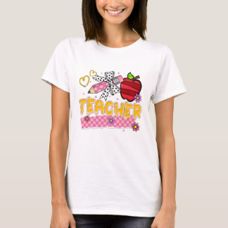 Cute Colorful Teacher Typography T-Shirt