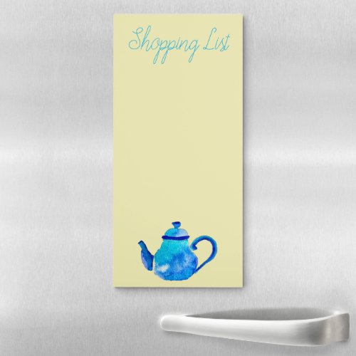 Cute colorful teapot shopping list cute art magnetic notepad