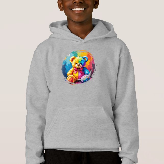 cute colorful teddy T-Shirt Hoodie (Front)