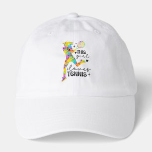 Cute & Colorful This Girl Loves Tennis  Hat