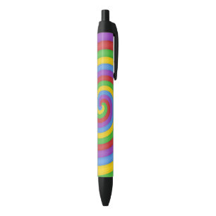 Cute Colorful Tie Dye Rainbow Swirl 60s Art Pen