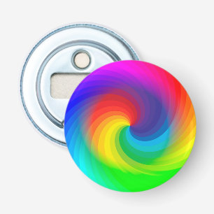 Cute Colorful Tie Dye Rainbow Swirl Art Pattern Bottle Opener