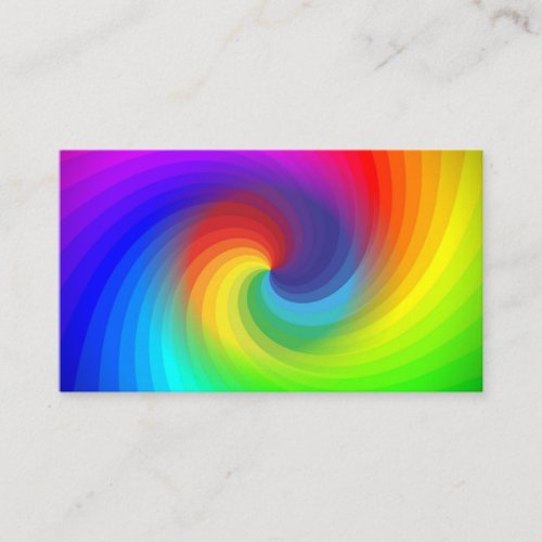 Cute Colorful Tie Dye Rainbow Swirl Art Pattern Business Card