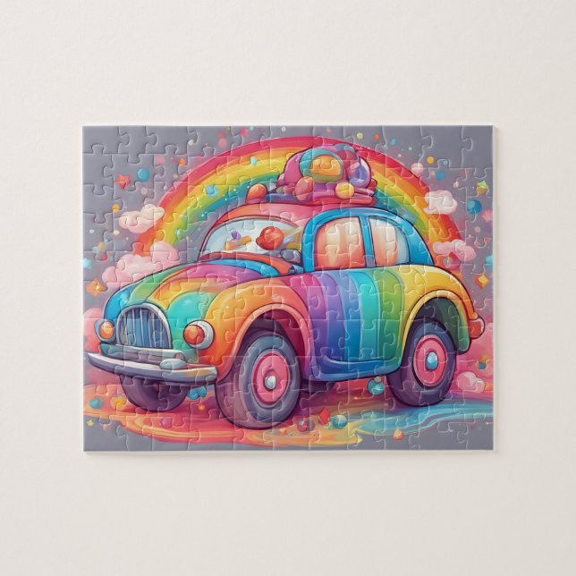 Cute Colorful Toy Car Jigsaw Puzzle (Horizontal)