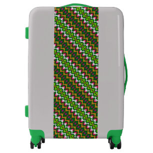 Cute colorful traditional geomtric patterns throw luggage