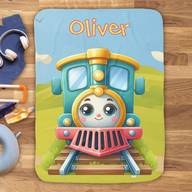 Cute Colorful Train Baby Blanket (Creator Uploaded)