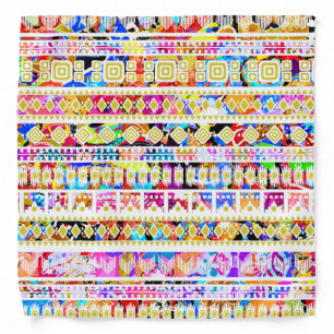 Cute colorful tribal aztec pattern bandana