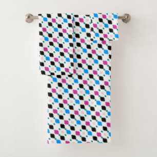 Cute colorful tribal aztec pattern bath towel set