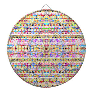 Cute colorful tribal aztec pattern dart board