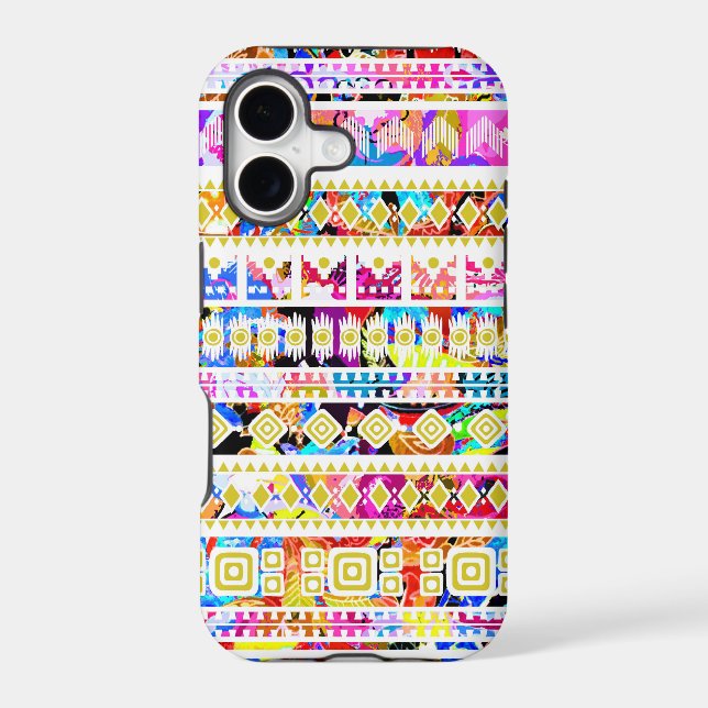 Cute colorful tribal aztec pattern iphone case (Back)