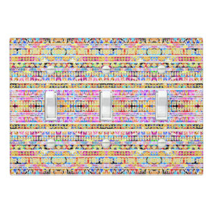 Cute colorful tribal aztec pattern light switch cover