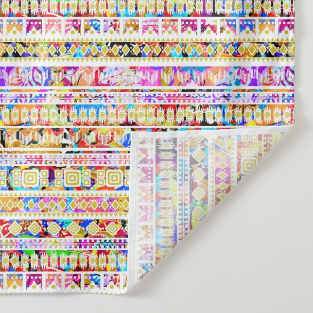 Cute colorful tribal aztec pattern tapestry (Detail)