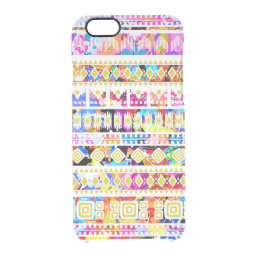 Cute colorful tribal aztec pattern clear iPhone 6/6S case