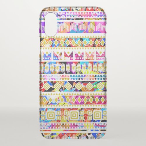 Cute colorful tribal aztec pattern iPhone x case