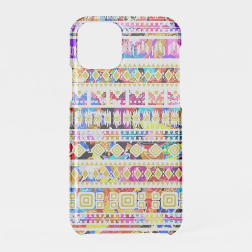 Cute colorful tribal aztec pattern iPhone 11 pro case