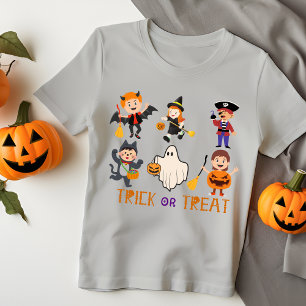 Cute Colorful trick or treat halloween kids T-Shirt