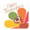 Cute Colorful Turkey Happy Thanksgiving Sticker