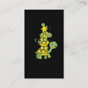 Cute Colorful Turtle Tortoises Sea Animals Business Card