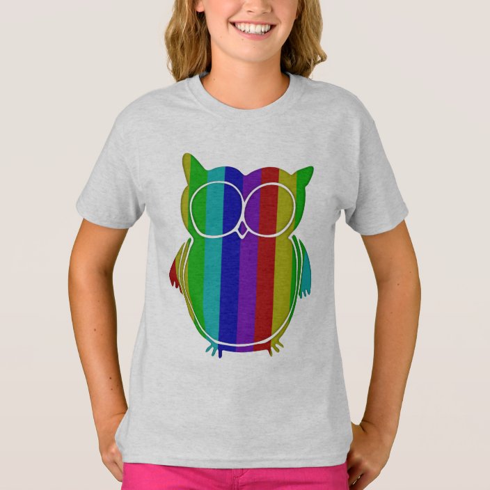Owl Design T-SHIRT Cute Animal Bird Tee Top Funny Present birthday fashion gift