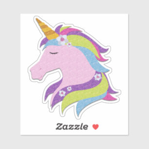 Cute colorful unicorn illustration sticker