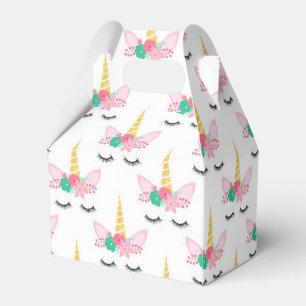 Cute Colorful Unicorn Pattern for Birthday Party Favor Boxes