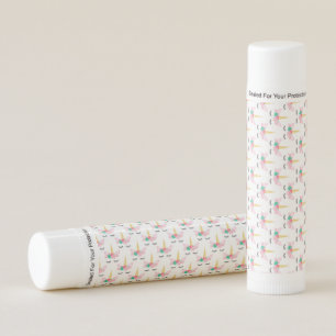 Cute Colorful Unicorn Pattern for Birthday Party Lip Balm
