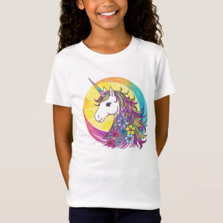 Cute Colorful Unicorn T-Shirt For Kids
