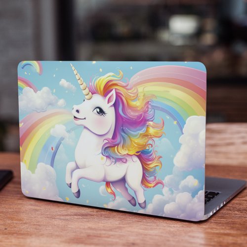 Cute Colorful Unicorns Rainbows Girly Kids HP Laptop Skin