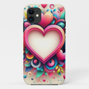 Cute Colorful Valentine's Day heart iPhone 11 Case
