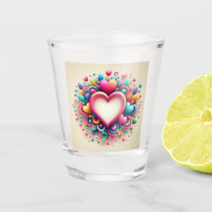 Cute Colorful Valentine's Day heart Shot Glass