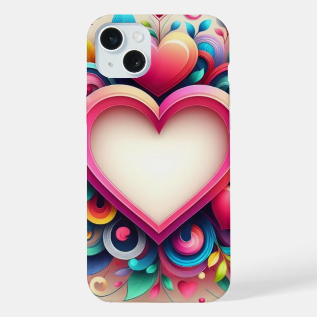 Cute colorful Valentines day iPhone / iPad case (Back)