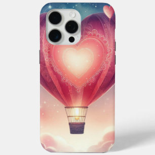 Cute colorful Valentine's Heart balloon iPhone 15 Pro Max Case