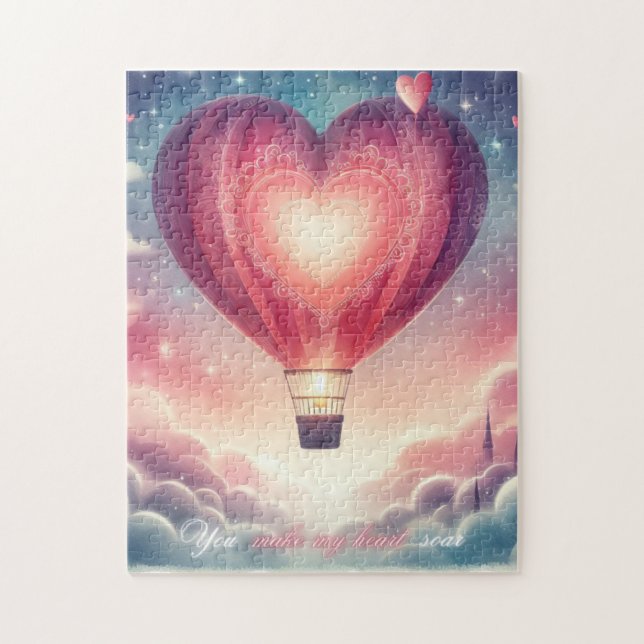 Cute colorful Valentine's Heart balloon Jigsaw Puzzle (Vertical)