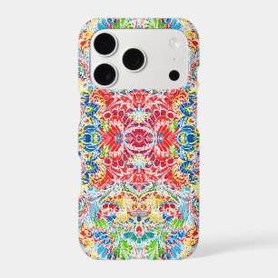 Cute colorful vintage floral iPhone 17 pro case