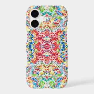 Cute colorful vintage floral iPhone 17 case