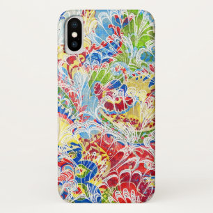 Cute colorful vintage floral iPhone x case