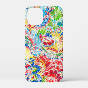 Cute colorful vintage floral iPhone 12 mini case