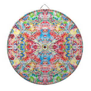 Cute colorful vintage floral dart board