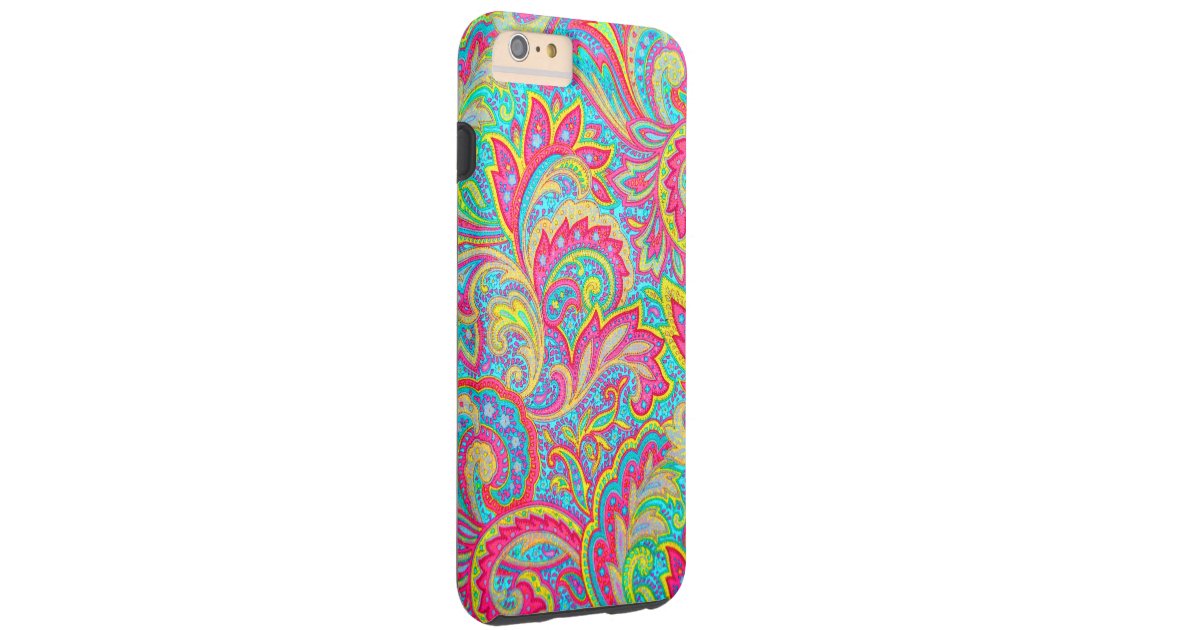 Cute colorful vintage floral design tough iPhone 6 plus case | Zazzle