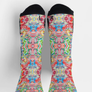 Cute colorful vintage floral iPhone wallet case Se Socks