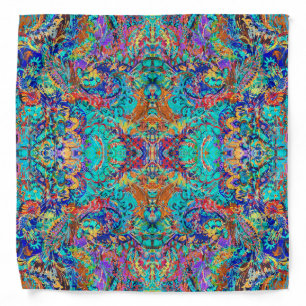 Cute colorful vintage floral pattern bandana