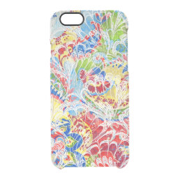Cute colorful vintage floral clear iPhone 6/6S case