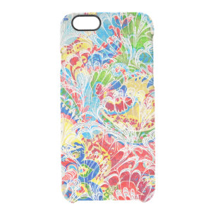 Cute colorful vintage floral clear iPhone 6/6S case