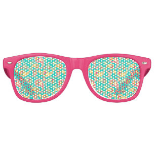 Cute colorful vintage paisley pattern retro sunglasses