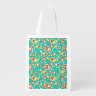 Cute colorful vintage paisley pattern