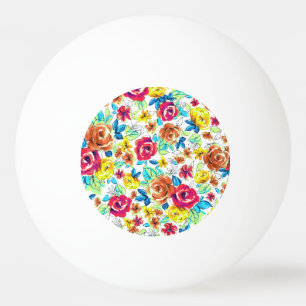 Cute colorful vintage roses patterns car magnet ping pong ball