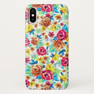 Cute colorful vintage roses patterns