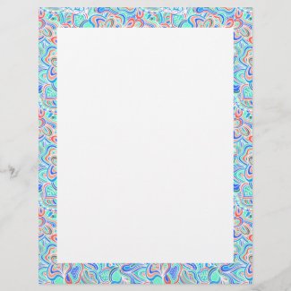 Cute colorful vintage swirl flowers