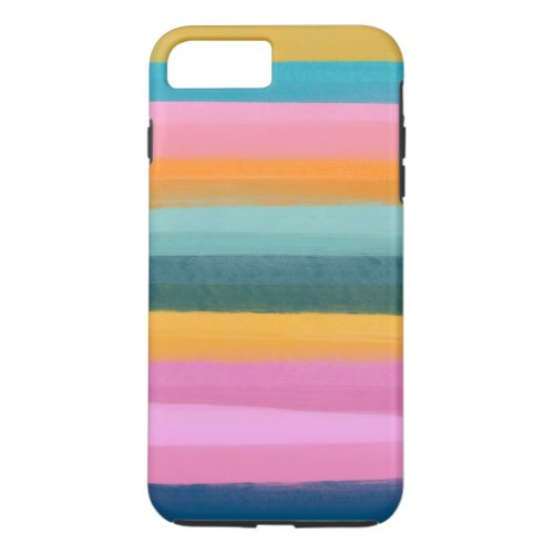 Cute Colorful Watercolor Brush Stroke Stripes iPhone 8 Plus7 Plus Case